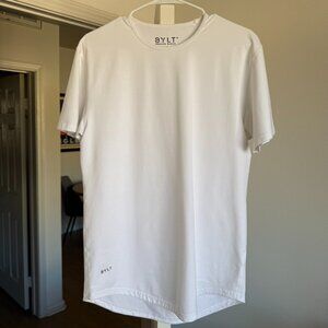 BYLT Lux Drop Cut Short Sleeve Shirt White Medium